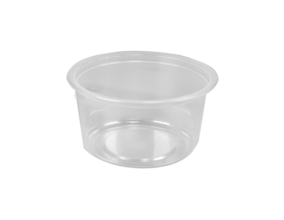 Plastic spuitgiet bakjes rond REUSABLE transparant 350ml