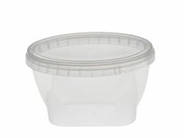 Plastic cups ovaal 465ml met deksel