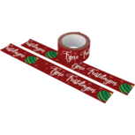 Dozensluit tape Fijne Feestdagen ROOD, 3 rol