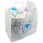 Papieren draagtas &quot;I LOVE FISH&quot; 32x17x25cm