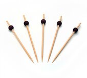 Cocktailprikker zwarte bol