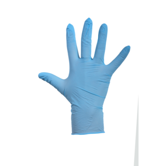 Wegwerp handschoenen Latex blauw gepoederd