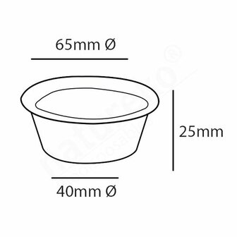 maten Sausbakje Palmblad 50ml, 65mm Ø