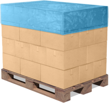 Pallet TOP hoes blauw 85x125x25cm