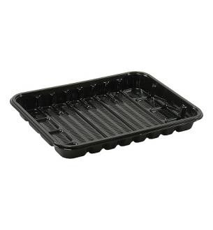 Vleesschaaltjes  zwart KS 70 laag hard plastic 