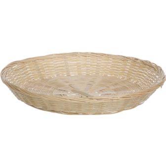 Rieten mandjes rond &Oslash;30cm hoogte 5cm