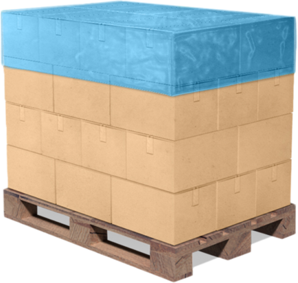 Pallet TOP hoes blauw 85x125x25cm