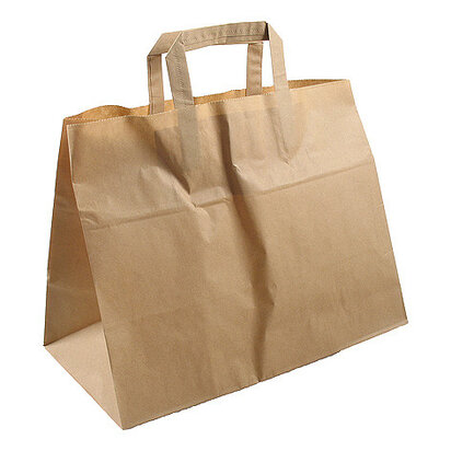 Papieren draagtas bruin 26x17x27 cm