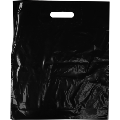zwarte plastic tas