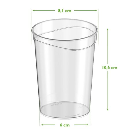 Plastic drinkbekers bierglazen REUSABLE  maten