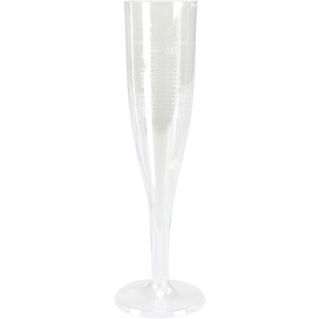 Plastic champagneglas met voet 100ml