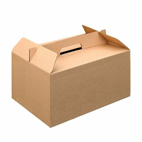 Kraft take away doos met handvat 24,5x13,5x12cm Meest gekozenMeest gekozen Kraft take away doos met handvat 24,5x13,5x12cm