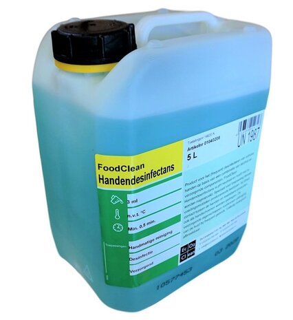 Desinfectiemiddel voor handen foodclean handdes 5 liter 