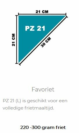 Papieren FSC® friet puntzak K21 bruin