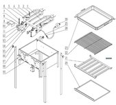 Bovenrooster + onderrooster set Grill master Maxi onderdeel Bovenrooster + onderrooster set Grill master Maxi onderdeel