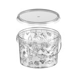 Plastic bakjes rond SEAFOOD 565ml met hengsel en lekdicht deksel Plastic bakjes rond SEAFOOD 565ml met hengsel en lekdicht deksel